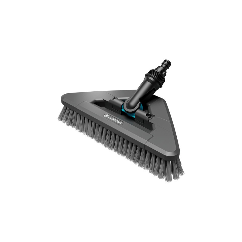 GARDENA Cleansystem Stielbürste soft flex, Waschbürste(grau, 360° Drehgelenk)