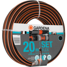 GARDENA Comfort FLEX Schlauch-Set 13mm (1/2")(schwarz/orange, 20 Meter, mit Anschlüssen)