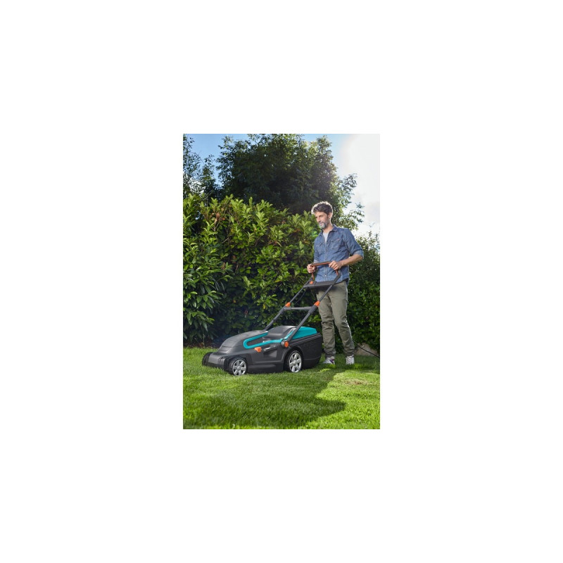 GARDENA E-Rasenmäher PowerMax 1800/42(schwarz/türkis, 1.800 Watt)