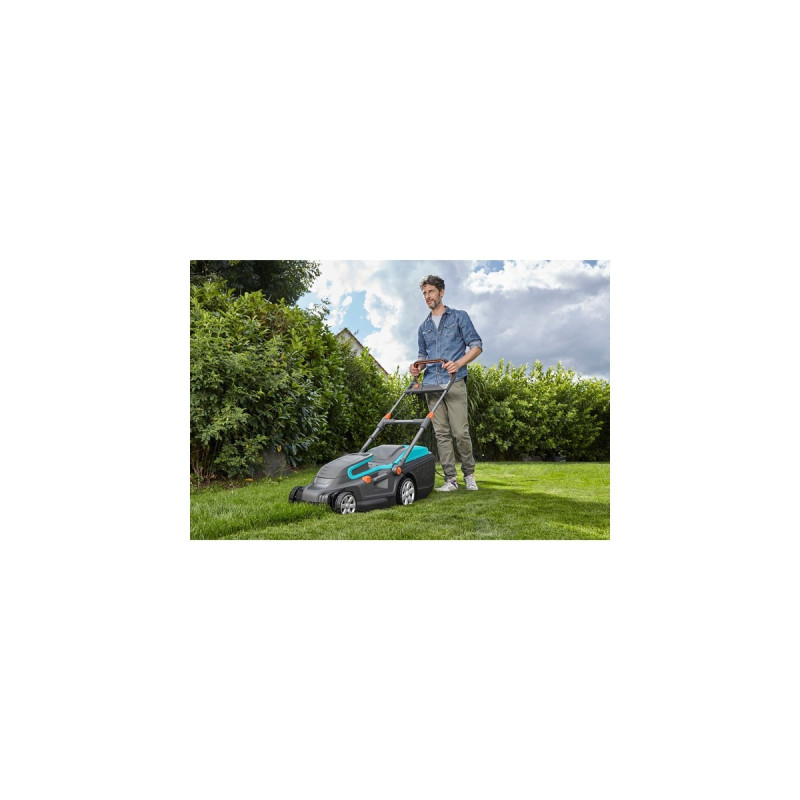 GARDENA E-Rasenmäher PowerMax 1800/42(schwarz/türkis, 1.800 Watt)