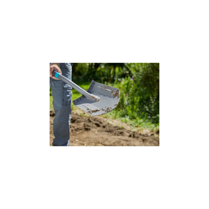 GARDENA ErgoLine Spitz-Spaten(grau/türkis, Länge 117cm)
