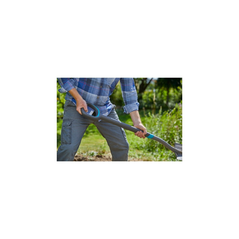 GARDENA ErgoLine Spitz-Spaten(grau/türkis, Länge 117cm)