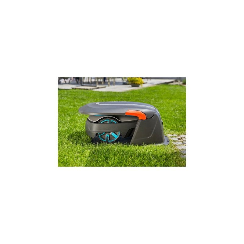 GARDENA Garage für Mähroboter, Unterstand(grau/türkis, für SILENO life, SILENO city)