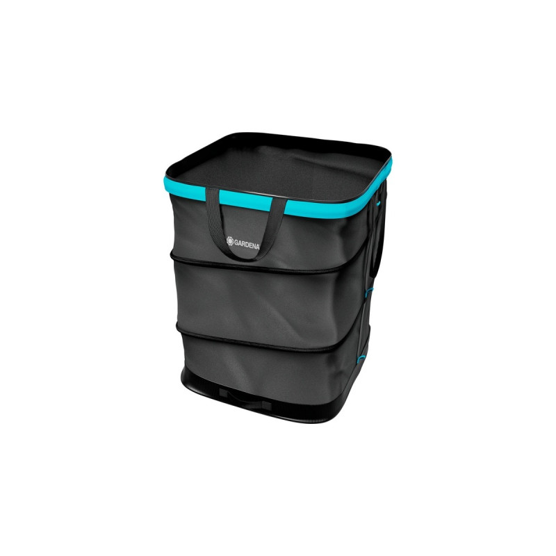 GARDENA Gartenabfallsack PopUp Rechteckig, Größe M(schwarz/türkis, 127 Liter)