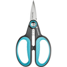 GARDENA Gartenschere HerbCut(grau/türkis, Kräuterschere mit Entblätterungsfunktion)