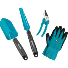 GARDENA Grundausstattung Kleingeräte 08965-30, Garten-Set(türkis/schwarz, 4-teilig)