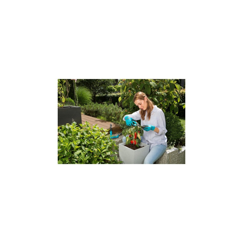 GARDENA Grundausstattung Kleingeräte 08965-30, Garten-Set(türkis/schwarz, 4-teilig)