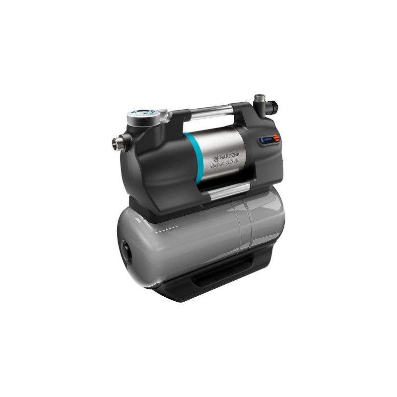 GARDENA Hauswasserwerk 5600 SilentComfort, Pumpe(grau/edelstahl, 900 Watt, Bluetooth, Modell 2023)