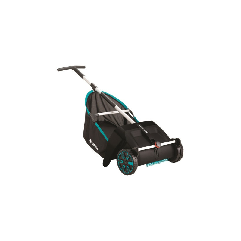 GARDENA Laub- und Rasensammler, mit Fangsack(schwarz/türkis, ohne Bücken)