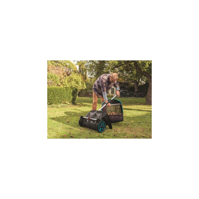 GARDENA Laub- und Rasensammler, mit Fangsack(schwarz/türkis, ohne Bücken)
