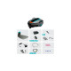 GARDENA Mähroboter smart SILENO city 600m² Set(grau/türkis, Li-Ionen Akku 2,1Ah, mit smart Gateway, LONA-Technologie)