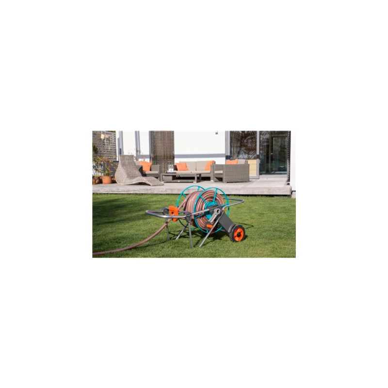 GARDENA Metall-Schlauchwagen 100(grau/türkis)
