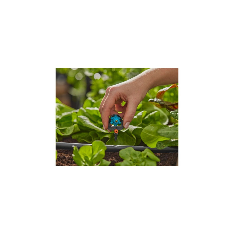 GARDENA Micro-Drip-System 6 in 1 Sprühdüse, 2 Stück(schwarz/türkis, Modell 2023)