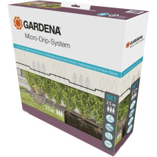 GARDENA Micro-Drip-System Tropfbewässerung Hecken/Büsche Set, 25 Meter, Tropfer(schwarz, Modell 2023, ober- und unterirdisch)