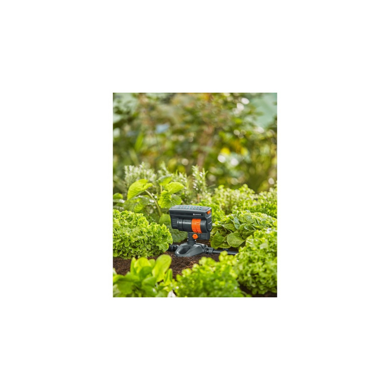 GARDENA Micro-Drip-System Viereckregner OS 90(dunkelgrau/orange, Modell 2023)