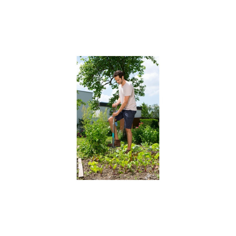 GARDENA NatureLine Spatengabel(holz/türkis, Länge 117cm)