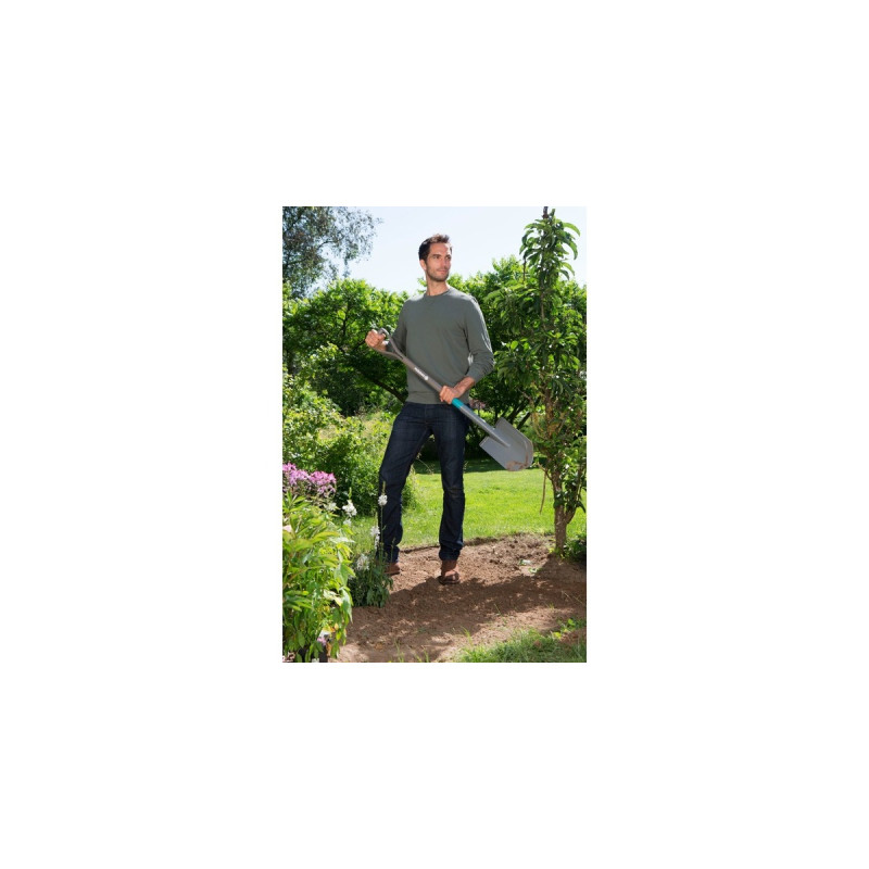 GARDENA NatureLine Spitz-Spaten(holz/türkis, Länge 117cm)