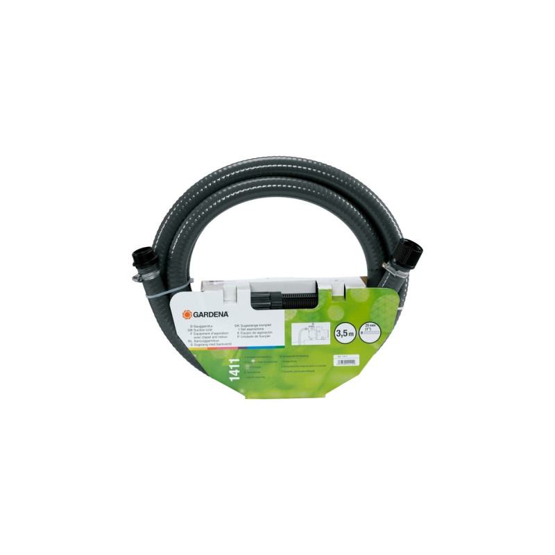 GARDENA Sauggarnitur 1411-20, Schlauch(grau, 3,5 Meter, mit Saugfilter)