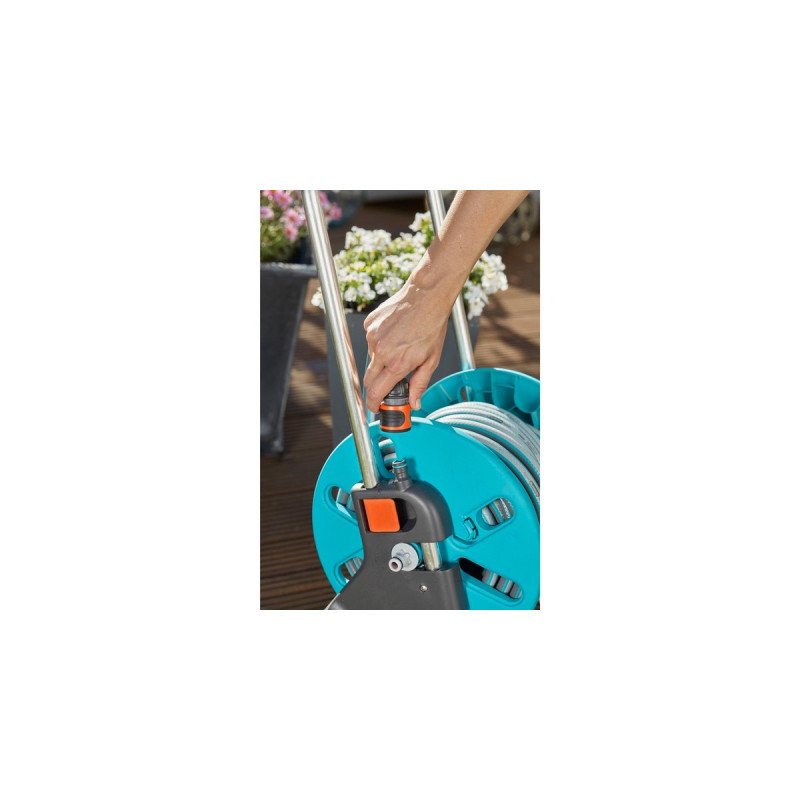 GARDENA Schlauchwagen CleverRoll S Set(türkis/grau, 20 Meter, mit Anschlüssen)