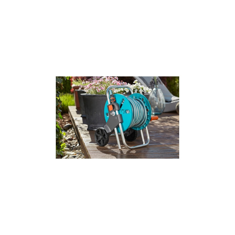 GARDENA Schlauchwagen CleverRoll S Set(türkis/grau, 20 Meter, mit Anschlüssen)