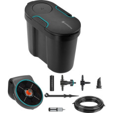 GARDENA Solar-Bewässerung AquaBloom Set, inkl. Wasserbehälter, Bewässerungssteuerung(grau, für bis zu 20 Pflanzen)