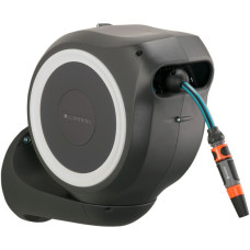 GARDENA Wand-Schlauchbox RollUp S, 15 Meter, Schlauchtrommel(grau)