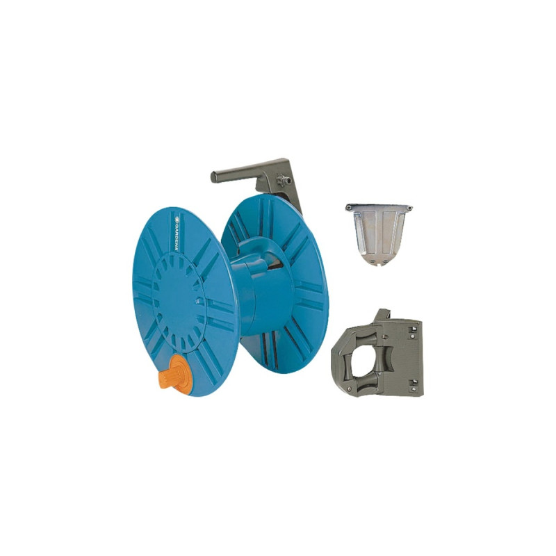 GARDENA Wand-Schlauchtrommel 60 mit Schlauchführungsrolle Classic(türkis/grau)