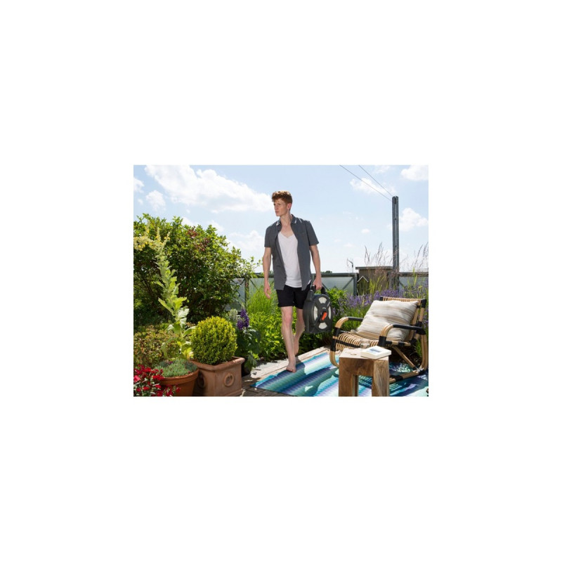 GARDENA city gardening Terrassen-Schlauchbox, Schlauchtrommel(grau, 10 Meter)