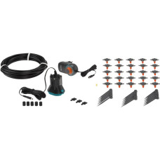 GARDENA city gardening Vollautomatische Blumenkasten-Bewässerung 1407-20, Bewässerungssteuerung(grau/schwarz, 43-teilig)