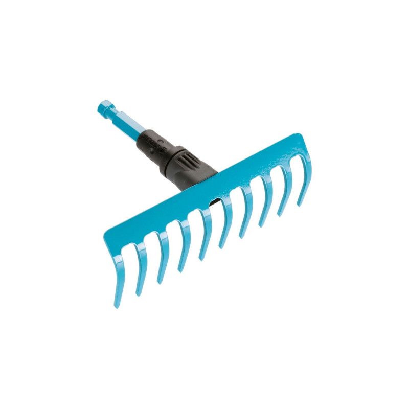 GARDENA combisystem-Kleinrechen, 10 Zinken(türkis, 18,5cm)