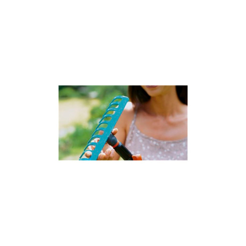 GARDENA combisystem-Rechen Sortiment(türkis/holz, 30cm, mit Stiel)