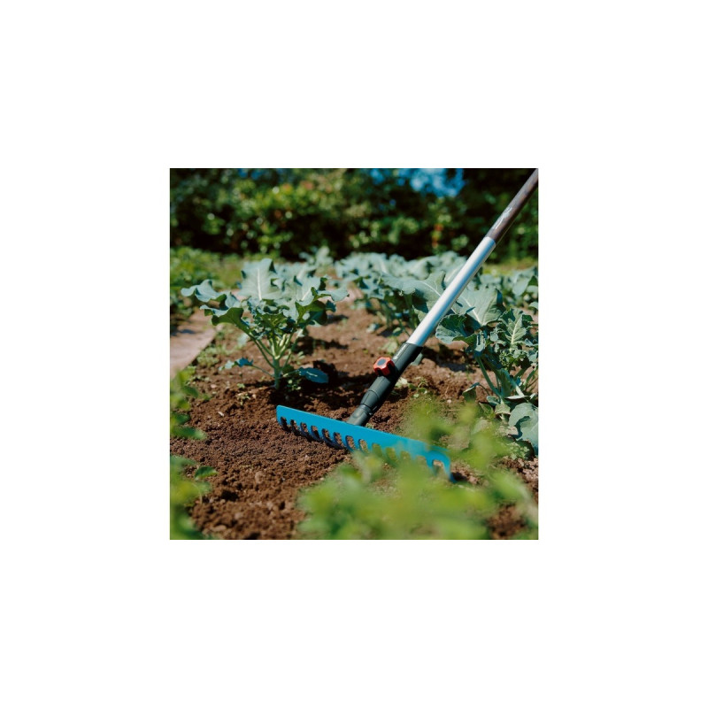 GARDENA combisystem-Rechen, 14 Zinken(türkis, 36cm)