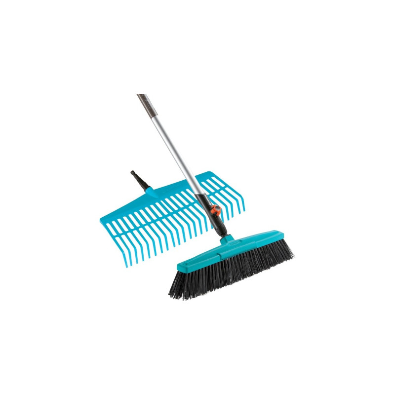GARDENA combisystem-Straßen- und Fächerbesen Komplettangebot(türkis/holz, 45cm)