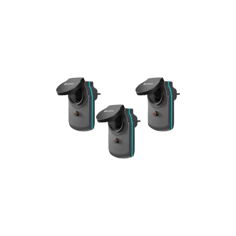 GARDENA smart Power Zwischenstecker, 3er Set, Steckdose(schwarz)