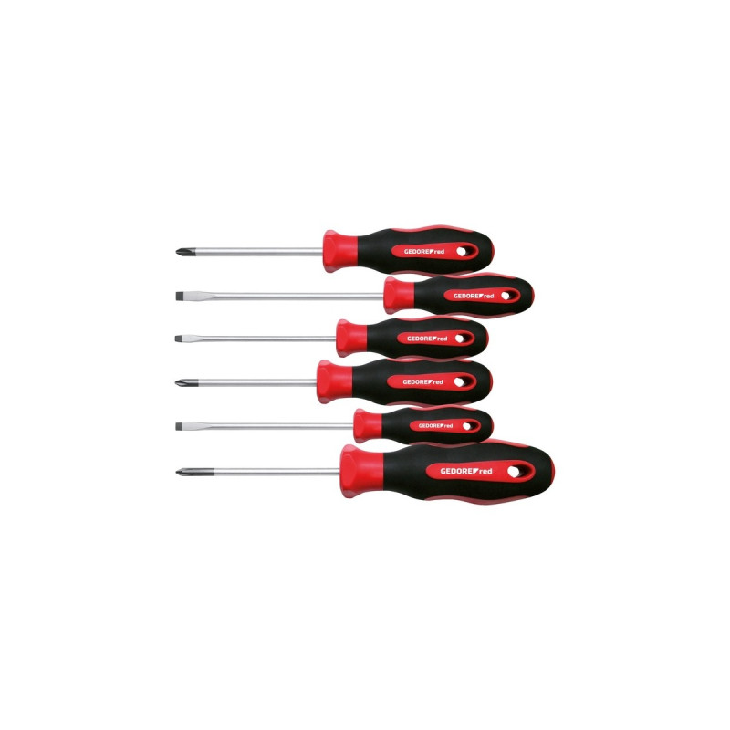 GEDORE Red 2K-Schraubendreher-Satz, 6-teilig(rot/schwarz)
