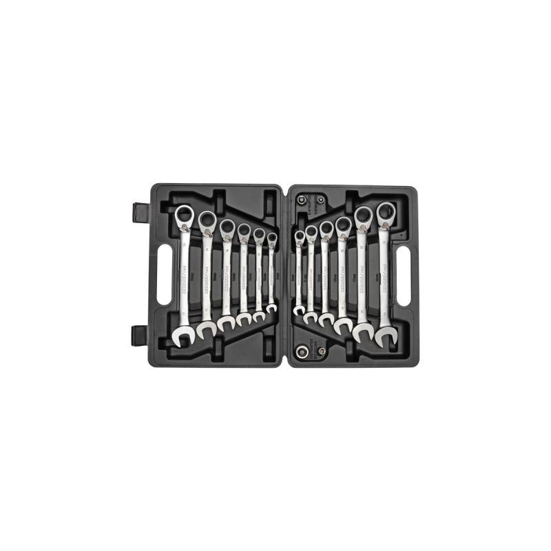 GEDORE Red Ringratschen-Maulschlüssel-Satz, 16-teilig, Schraubenschlüssel(chrom, SW 8 - 19mm)