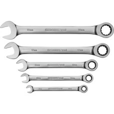 GEDORE Red Ringratschen-Maulschlüssel-Satz, 5-teilig, Schraubenschlüssel(chrom, SW 8 - 19mm)