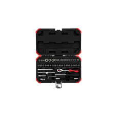 GEDORE Red Steckschlüssel-Satz 1/4", 46-teilig(rot/schwarz, mit Umschalt-Knarre, SW 4mm - 14mm)