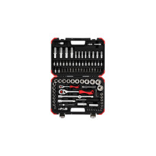 GEDORE Red Steckschlüssel-Satz 1/4" + 1/2", 94-teilig(rot/schwarz, mit Umschalt-Knarren, SW 4mm - 32mm)