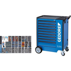 GEDORE Werkzeugwagen 1500 ES-03-2004 0810(blau/schwarz, inkl. 325 Werkzeuge)