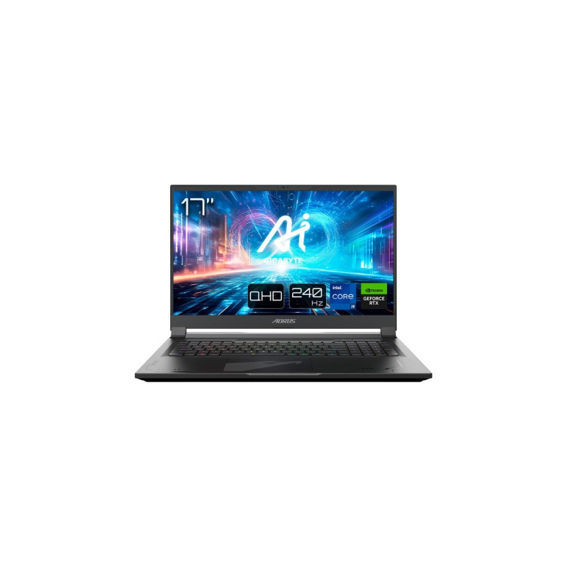 GIGABYTE AORUS 17X AZG-65DE665SH, Gaming-Notebook(schwarz, Windows 11 Home 64-Bit, 49.3 cm (17.3 Zoll) & 240 Hz Display, 2 TB (1 TB SSD & 1 TB SSD))