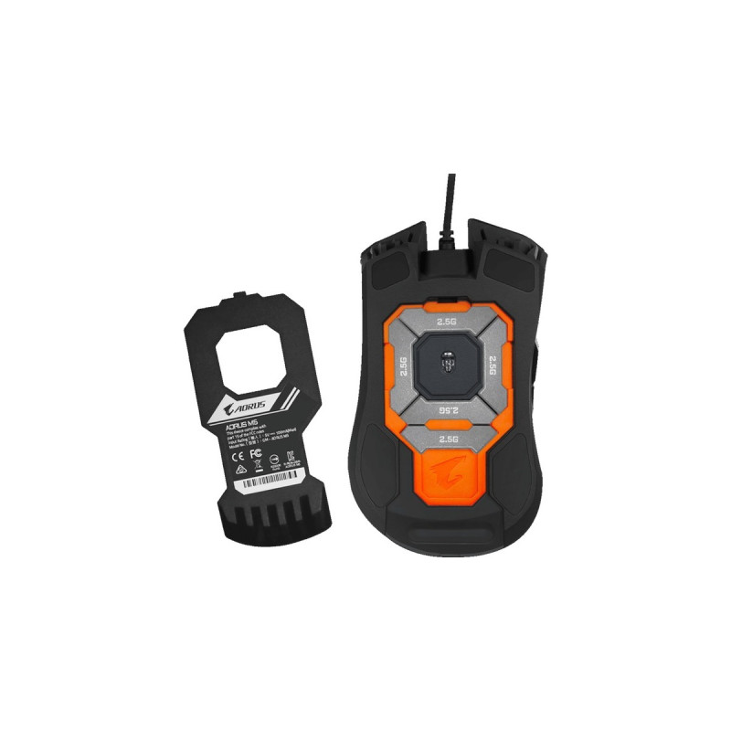 GIGABYTE AORUS M5, Gaming-Maus(schwarz)