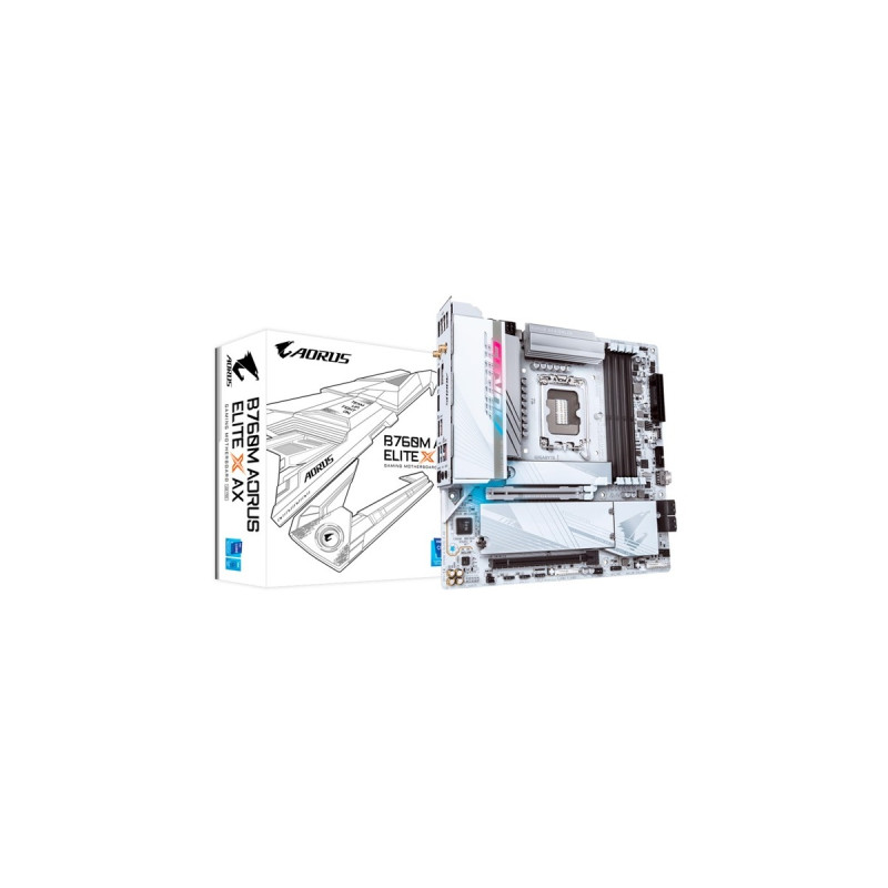 GIGABYTE B760M AORUS ELITE X AX, Mainboard(weiß)