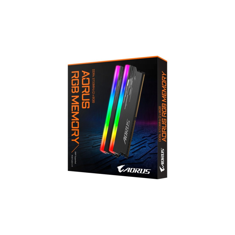 GIGABYTE DIMM 16 GB DDR4-3333 (2x 8 GB) Dual-Kit, Arbeitsspeicher(schwarz, GP-ARS16G33, AORUS RGB, INTEL XMP)