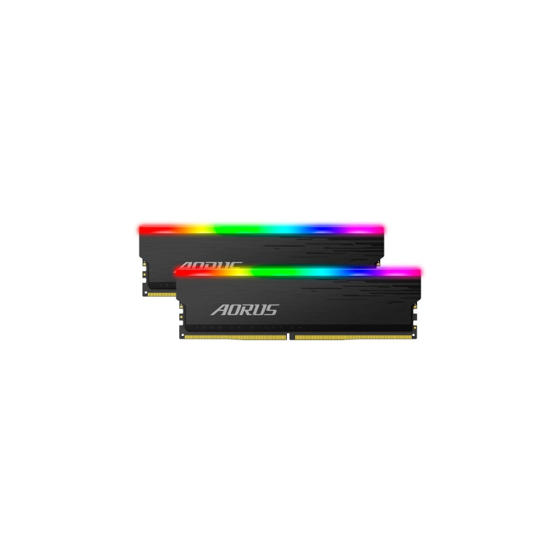 GIGABYTE DIMM 16 GB DDR4-3733 (2x 8 GB) Dual-Kit, Arbeitsspeicher(grau, GP-ARS16G37D, AORUS RGB, INTEL XMP)