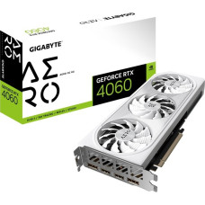 GIGABYTE GeForce RTX 4060 AERO OC, Grafikkarte(weiß, DLSS 3, 2x DisplayPort, 2x HDMI 2.1)