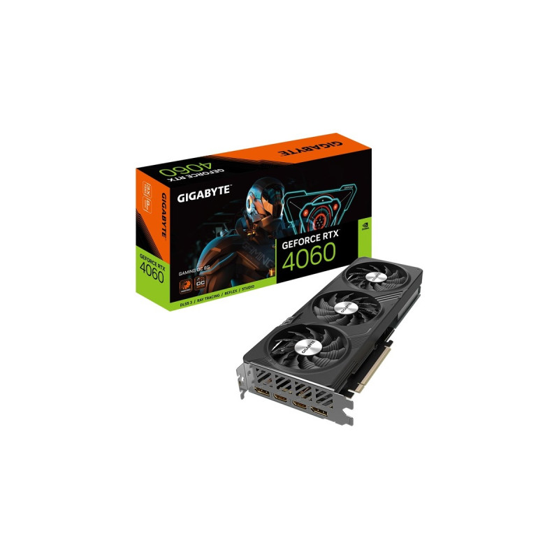 GIGABYTE GeForce RTX 4060 GAMING OC, Grafikkarte(DLSS 3, 2x DisplayPort, 2x HDMI 2.1)