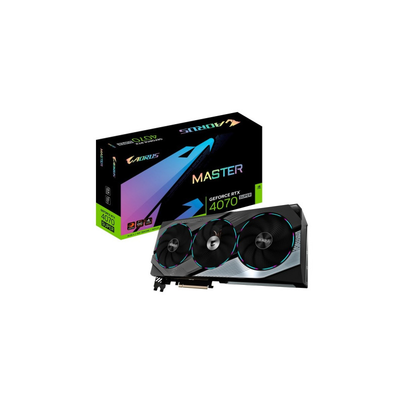 GIGABYTE GeForce RTX 4070 SUPER AORUS MASTER 12G, Grafikkarte(DLSS 3, 3x DisplayPort, 1x HDMI 2.1)