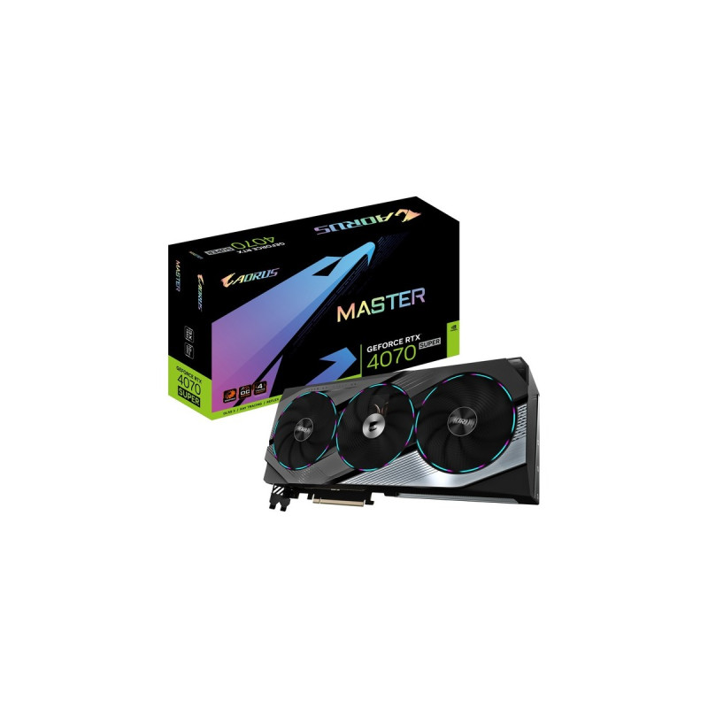 GIGABYTE GeForce RTX 4070 SUPER AORUS MASTER 12G, Grafikkarte(DLSS 3, 3x DisplayPort, 1x HDMI 2.1)