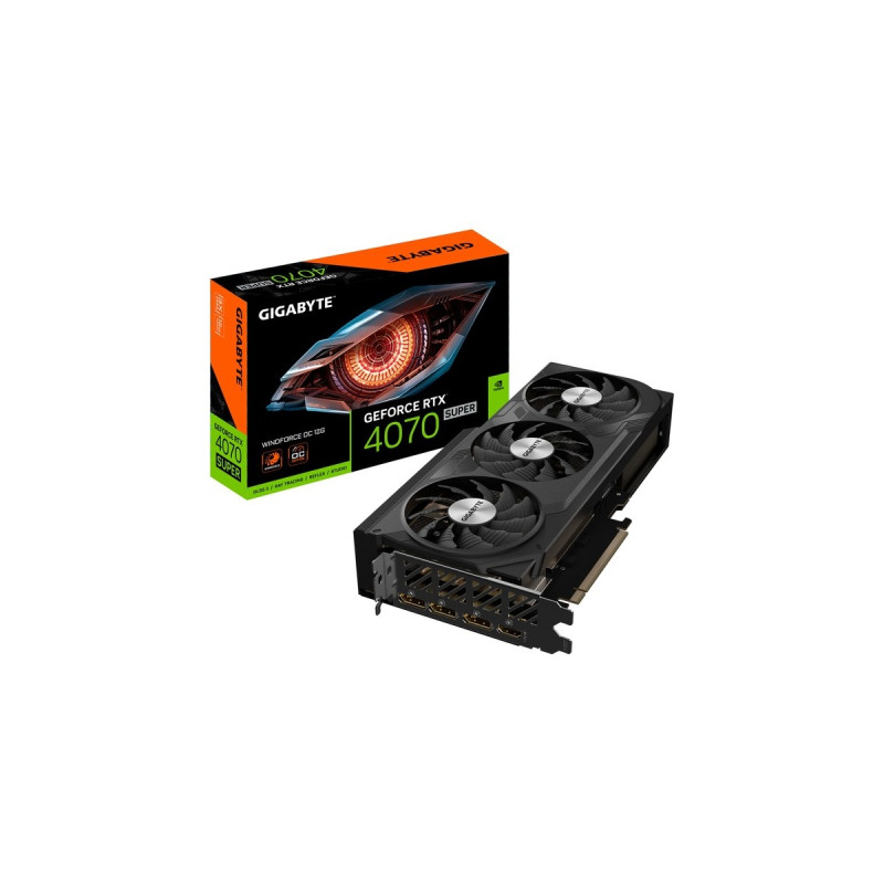 GIGABYTE GeForce RTX 4070 SUPER WINDFORCE OC 12G, Grafikkarte(DLSS 3, 3x DisplayPort, 1x HDMI 2.1)